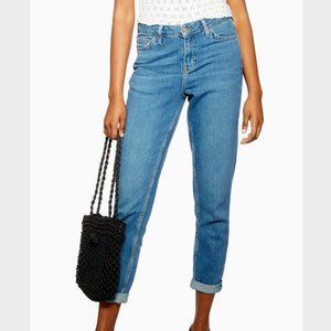 Topshop Moto Boyfriend Lucas Cuffed Jeans